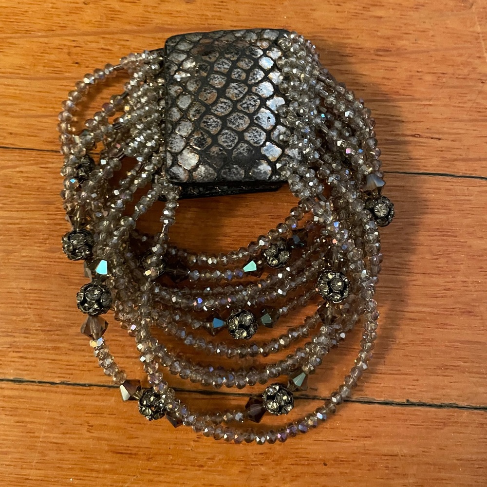 Millianna beaded leather bracelet
